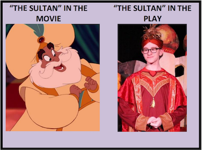 As the Sultan in Aladdin